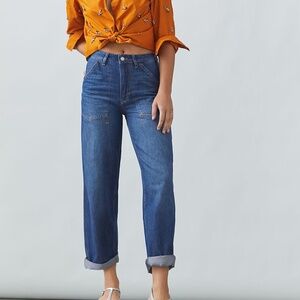 Pilcro Women's Size 26 The Forager High-Rise Wide-Leg  Blue Jeans